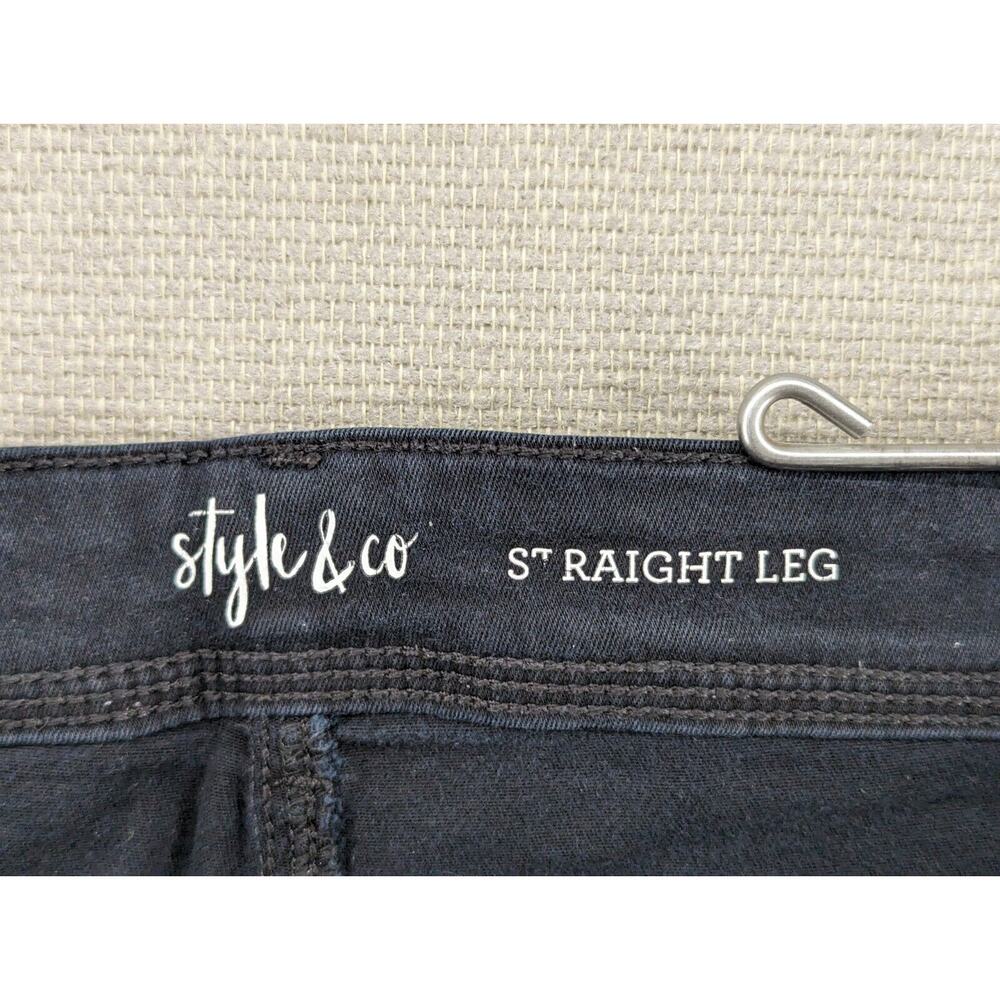 Style & Co Blue Jeans Size 12 Straight Leg -0424B159 - Picture 3 of 8